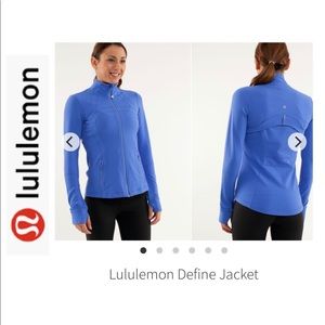 LuLuLemon Royal Blue Define Jacket. Size 10.
